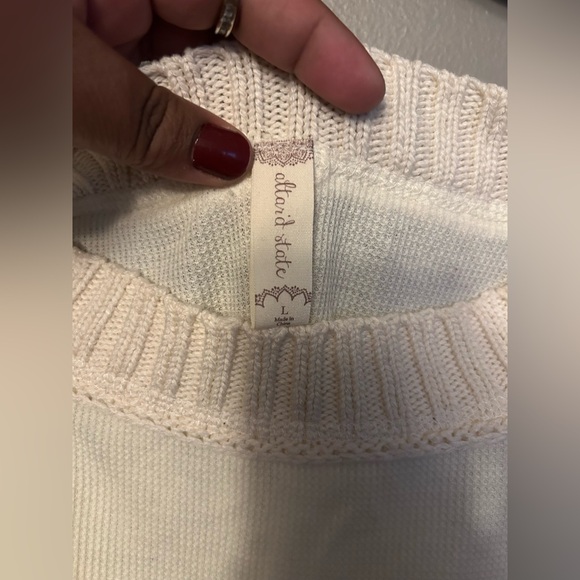 Altar’d State Shirt Striped Multicolor Long Knit Sleeve - Picture 5 of 9